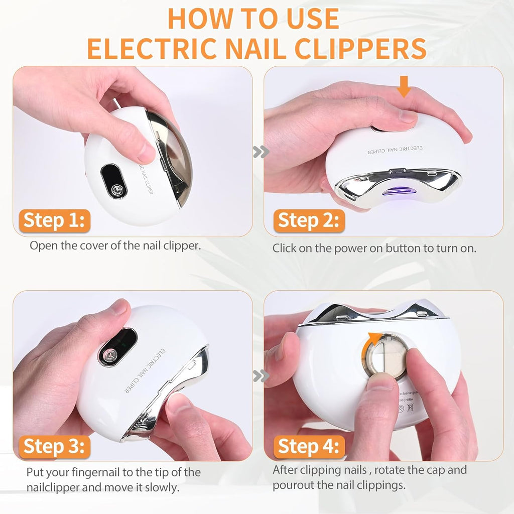 Smart Electric Automatic Nail Clipper Safe, Silent & Effortless Nail Care