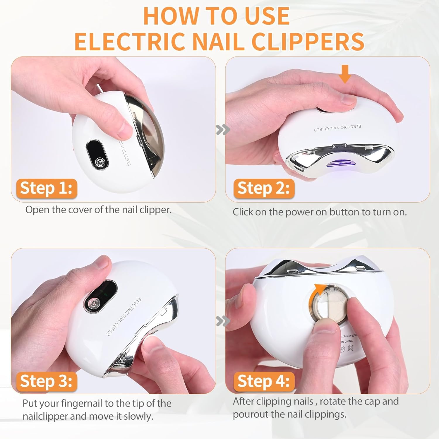 Smart Electric Automatic Nail Clipper Safe, Silent & Effortless Nail Care
